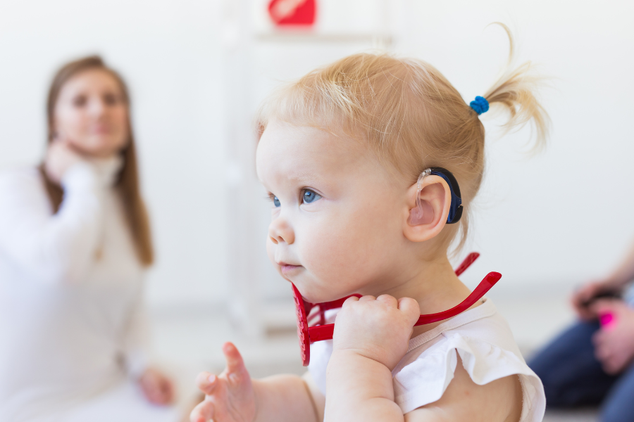 child with hearing loss